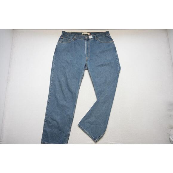 Levi's 550 Relaxed Fit Straight Blue Denim Jeans Rugged Mens Sz 42 x 32 - Picture 2 of 8